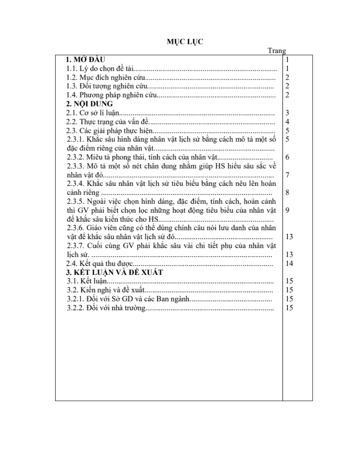 SKKN Một số biện pháp nhằm khắc sâu nhân vật lịch sử tiêu biểu trong phần Lịch sử Việt Nam lớp 11 – THPT