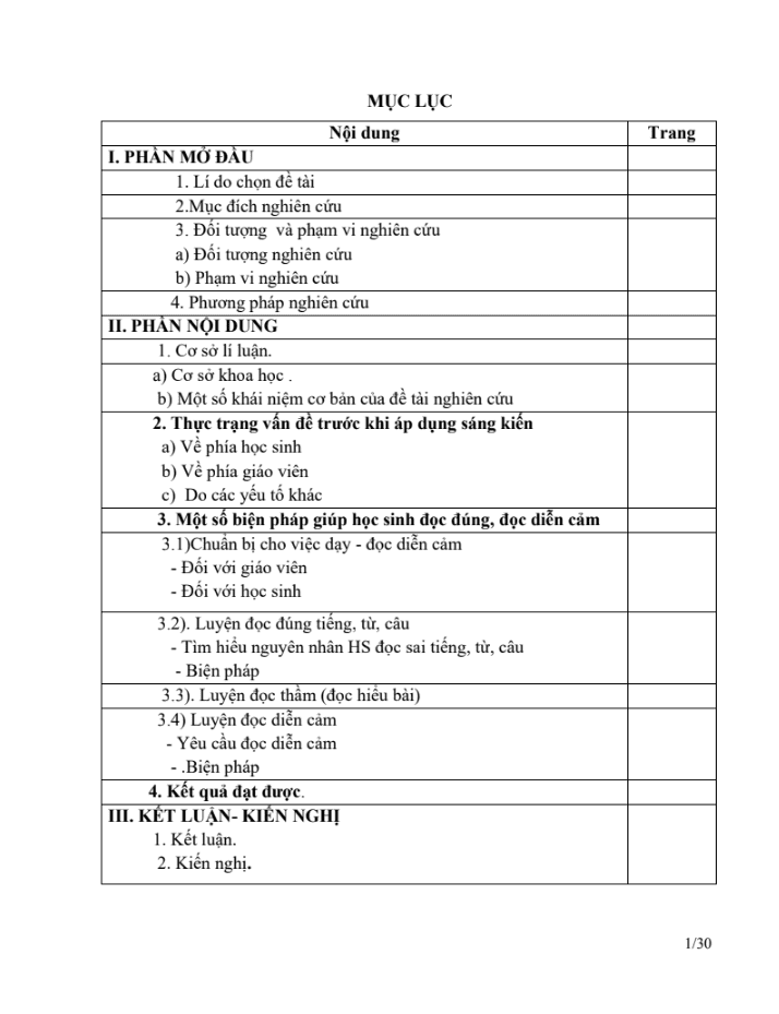 SKKN Một số biện pháp rèn đọc cho học sinh lớp 5