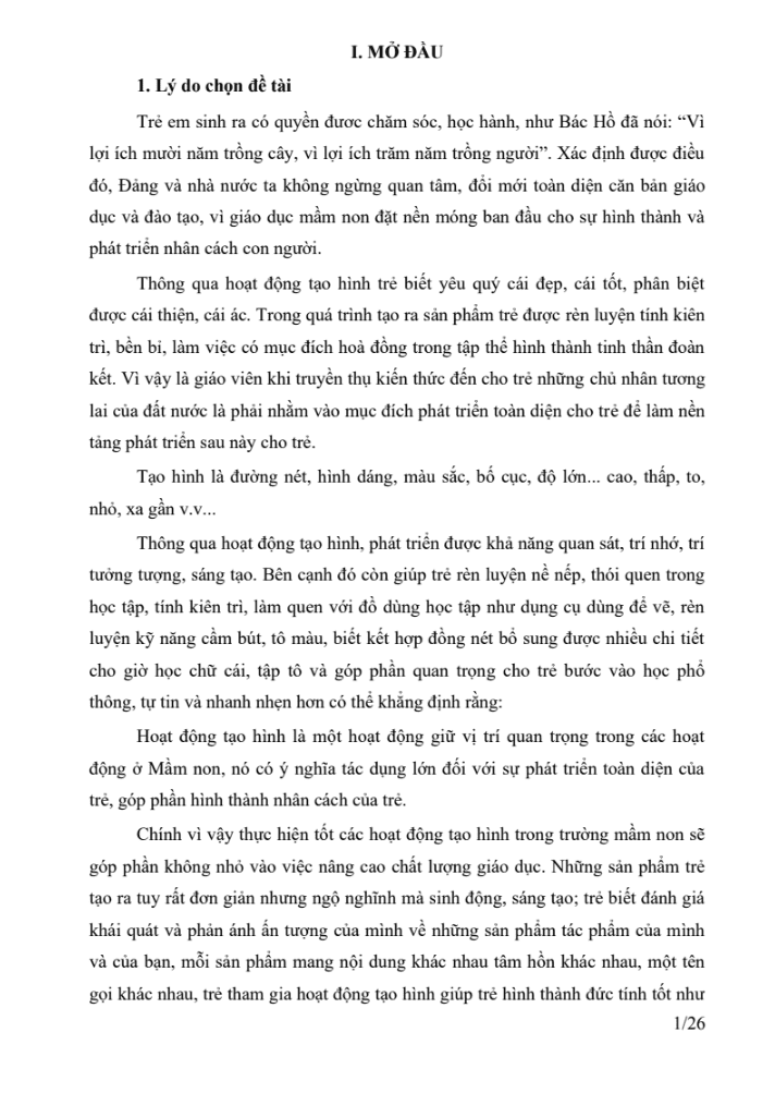 SKKN Một số biện pháp rèn kỹ năng vẽ cho trẻ 5 – 6 tuổi