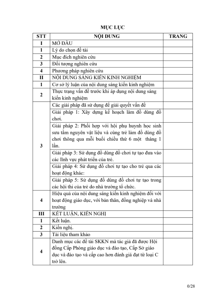 SKKN Một số biện pháp sử dụng đồ dùng đồ chơi tự tạo vào các lĩnh vực phát triển cho trẻ nhà trẻ 24 – 36 tháng