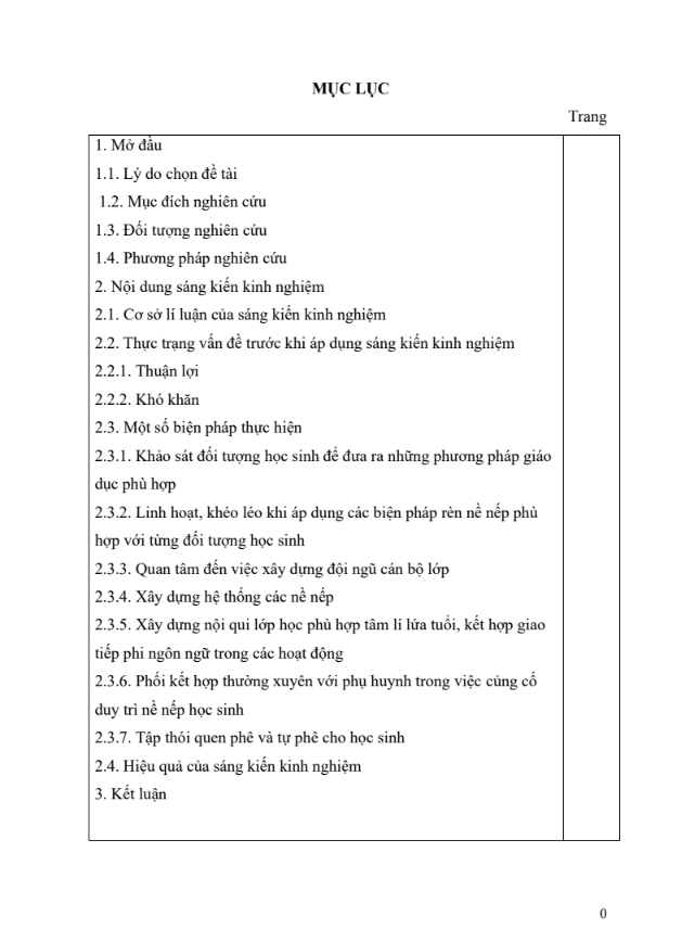 SKKN Một số biện pháp xây dựng nề nếp lớp nhằm nâng cao kết quả học tập, rèn luyện cho học sinh lớp 2
