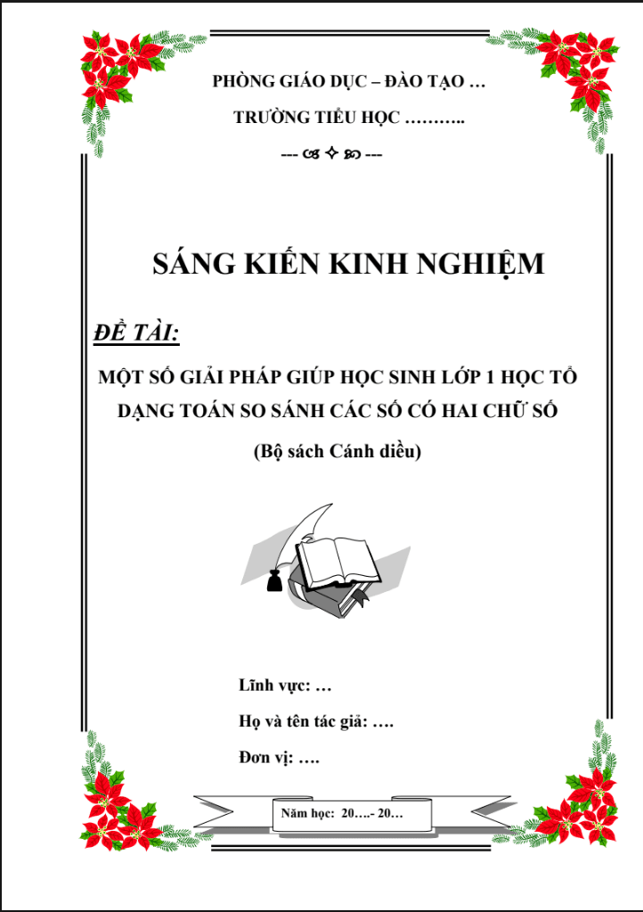SKKN Một số Giải pháp giúp học sinh lớp 1 học tốt dạng toán so sánh các số có hai chữ số (Bộ sách Cánh diều)