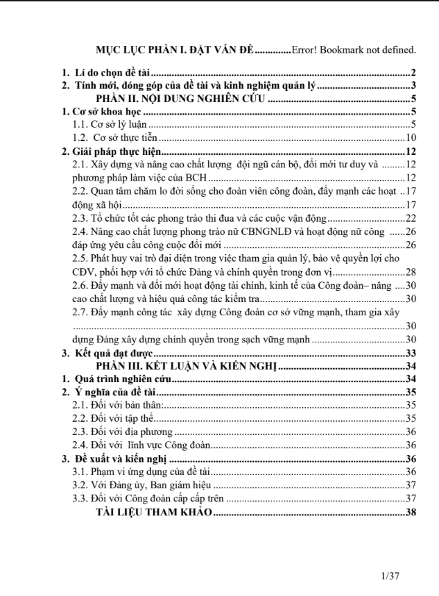 SKKN Một số giải pháp nhằm xây dựng công đoàn cơ sở vững mạnh tại trường THPT Tân Kỳ