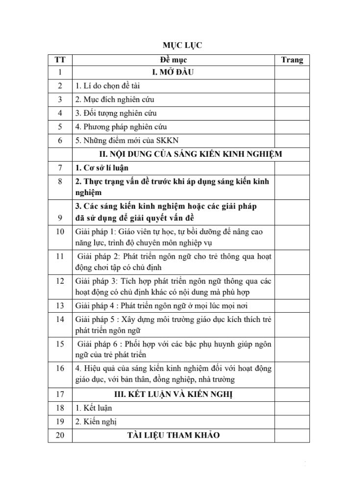 SKKN Một số giải pháp phát triển ngôn ngữ cho trẻ 24 – 36
