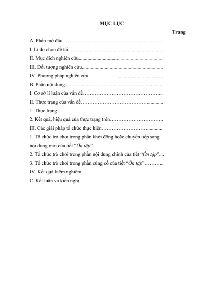 SKKN Một số kinh nghiệm tổ chức trò chơi trong dạy tiết “ôn tập” Địa lí 7