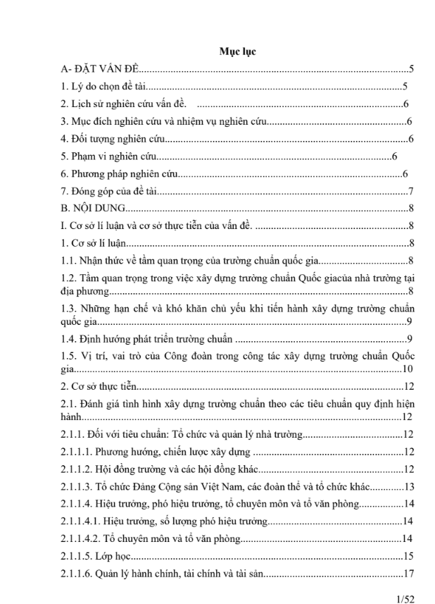 SKKN Phát huy vai trò của tổ chức Công đoàn trong công tác xây dựng trường chuẩn Quốc gia ở trường THPT Nguyễn Đức Mậu
