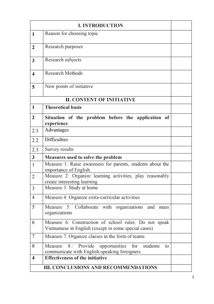 SKKN Some Measures to Help students at grade 4 of Lang Chanh Town Primary School Develop English speaking Skills