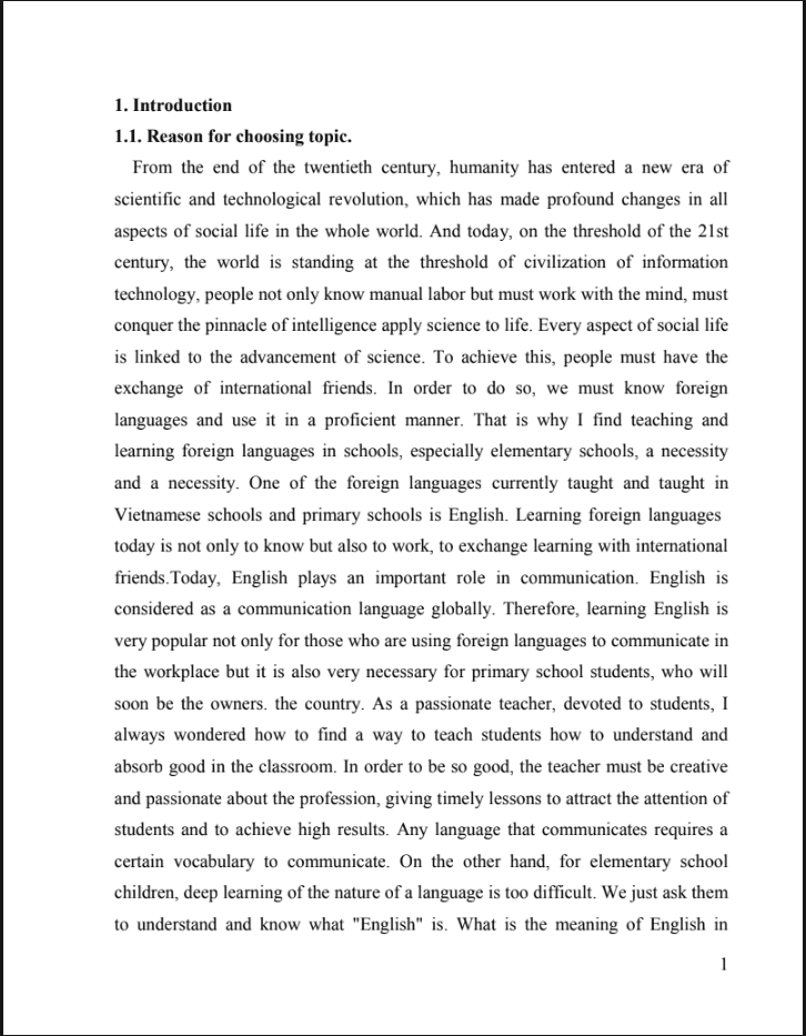 SKKN Some measures to improve the teaching of vocabulary for Grade 3 students