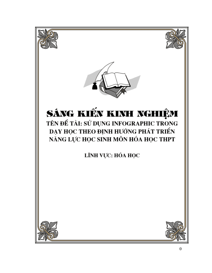 SKKN Sử dụng infographic trong dạy học theo định hướng phát triển năng lực học sinh môn Hóa học THPT
