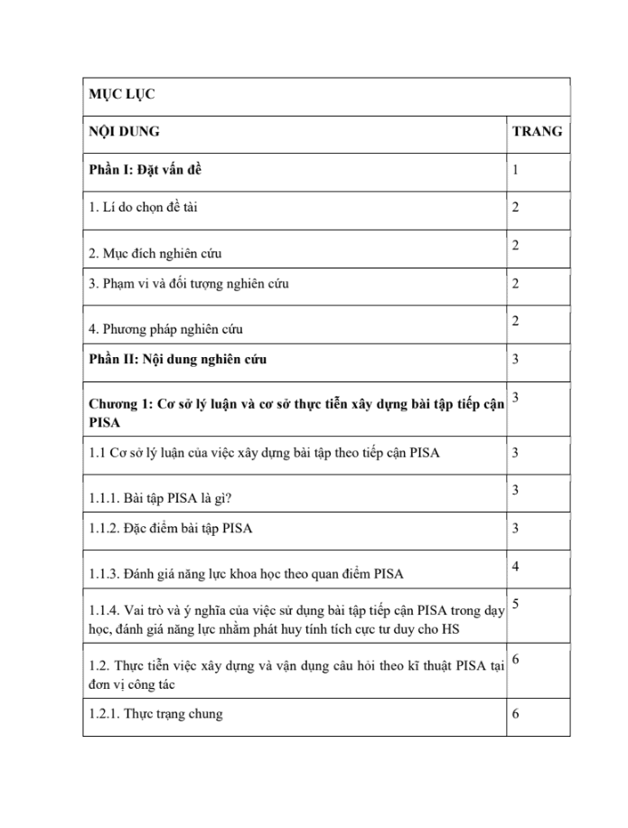 SKKN Thiết kế và sử dụng bài tập tiếp cận pisa trong dạy học chương i – phần b: chuyển hóa vật chất và nănglượng ở động vật – sinh học 11 nhằm phát huy tính tích cực tư duy cho học sinh