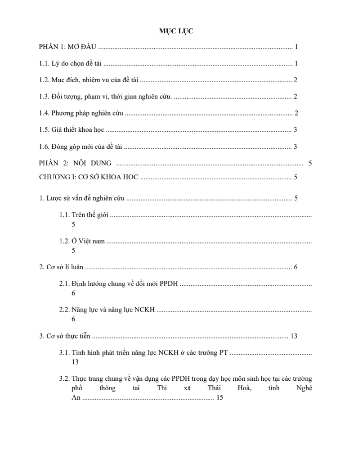 SKKN Thiết kế và tổ chức các dự án học tập trong dạy học phần sinh học cơ thể thực vật để phát triển năng lực nghiên cứu khoa học cho học sinh cấp trung học phổ thông