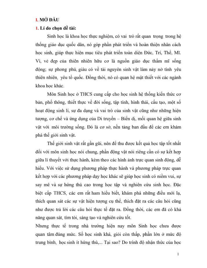 SKKN Thu thập mẫu vật, xây dựng tư liệu lưỡng cư sử dụng trong dạy học Sinh học 7