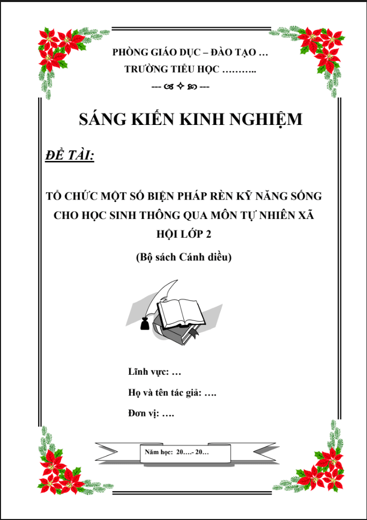 SKKN Tổ chức một số biện pháp rèn kỹ năng sống cho học sinh thông qua môn tự nhiên xã hội lớp 2 (Bộ sách Cánh diều)
