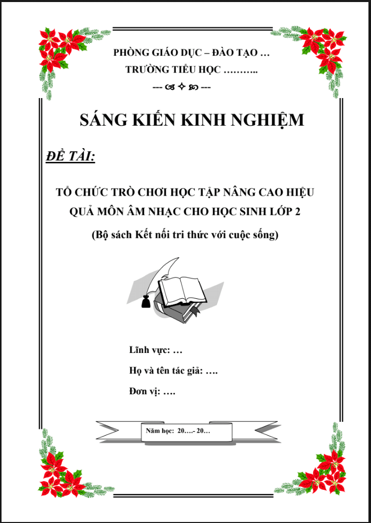 SKKN tổ chức trò chơi học tập nâng cao hiệu quả môn Âm nhạc cho học sinh lớp 2 (Bộ sách Kết nối tri thức)