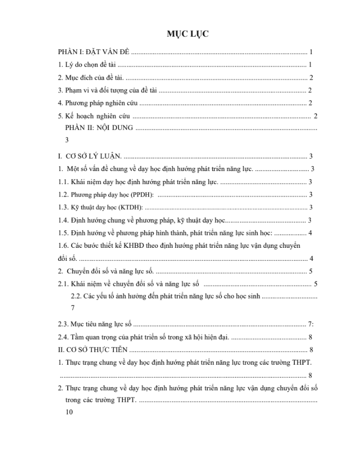 SKKN Vận dụng chuyển đổi số để thiết kế và tổ chức các hoạt động dạy học chủ đề: quần thể sinh vật – sinh học 12 theo định hướng phát triển năng lực học sinh đáp ứng yêu cầu đổi mới của ngành giáo dục