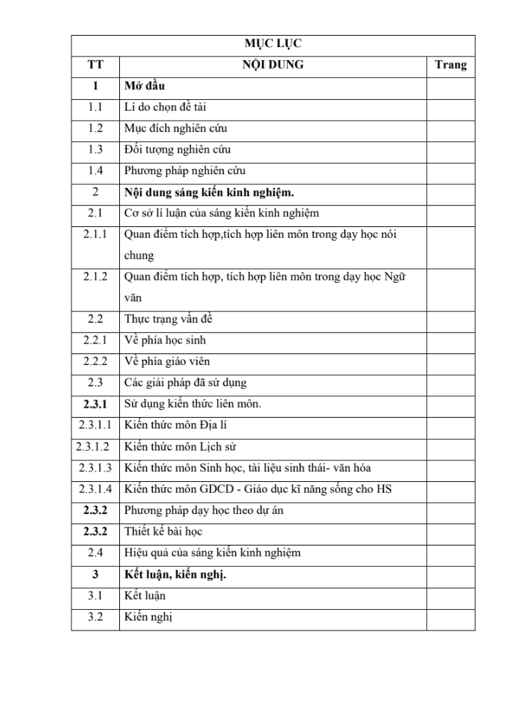 SKKN Vận dụng dạy học tích hợp, liên môn để hướng dẫn học sinh viết bài giới thiệu về di tích lịch sử danh lam, thắng cảnh Thanh Hóa ở trường THCS Thành Yên (tiết 92 – Ngữ văn địa phương 8)