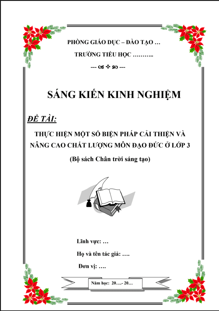 Thực hiện một số biện pháp cải thiện và nâng cao chất lượng môn Đạo đức ở lớp 3 (Bộ sách Chân trời sáng tạo)