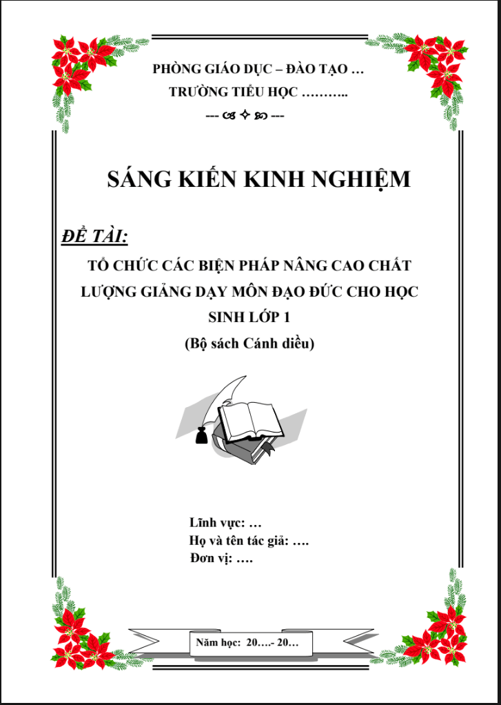 Tổ chức các biện pháp nâng cao chất lượng giảng dạy môn Đạo đức cho học sinh lớp 1 (Bộ sách Cánh diều)
