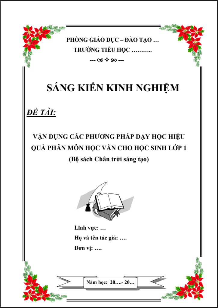 Vận dụng các phương pháp dạy học hiệu quả phân môn học vần cho học sinh lớp 1 (Bộ sách chân trời sáng tạo)