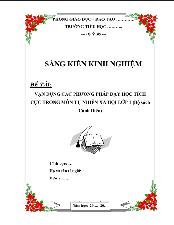 Vận dụng các phương pháp dạy học tích cực trong môn Tự nhiên xã hội lớp 1 (Bộ sách Cánh diều)