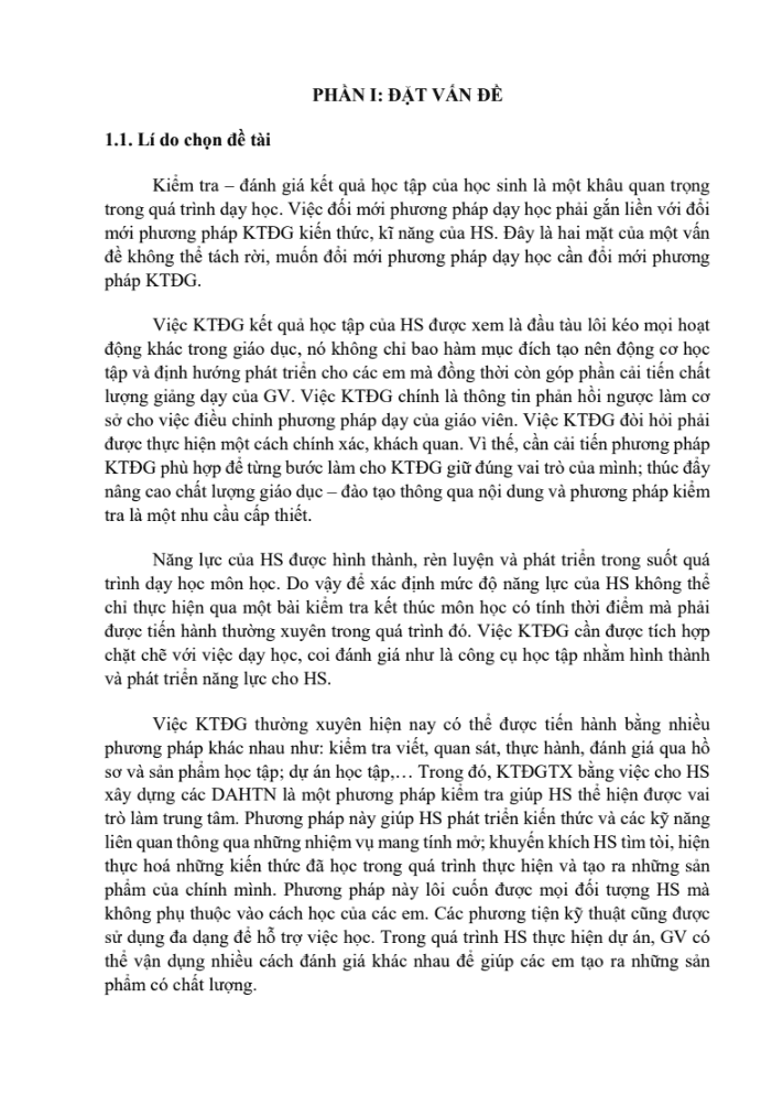 Xây dựng và thiết kế các bài kiểm tra thường xuyên môn địa lí bằng các dự án học tập nhỏ cho học sinh lớp 10 trường THPT Con Cuông