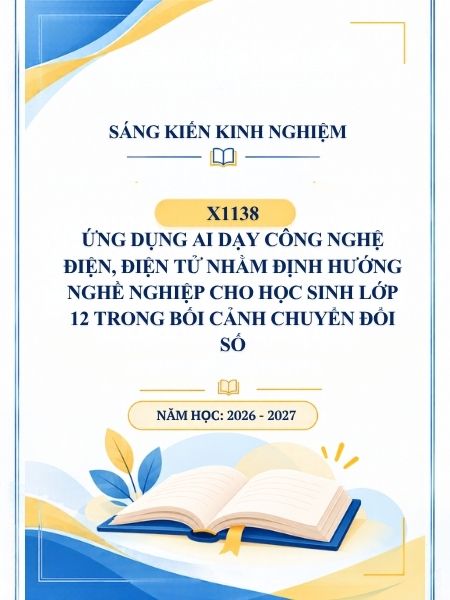 Ứng dụng AI dạy Công nghệ điện, điện tử nhằm định hướng nghề nghiệp cho học sinh lớp 12 trong bối cảnh chuyển đổi số