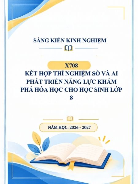 Kết hợp thí nghiệm số và AI phát triển năng lực khám phá Hóa học cho học sinh lớp 8